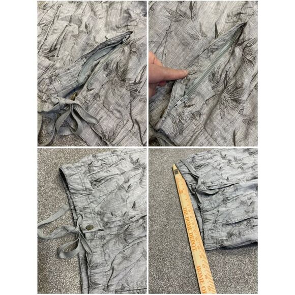 TASSO ELBA ISLAND Womens DRAWSTRING PANTS sz medium gray tropical trouser - Picture 10 of 12